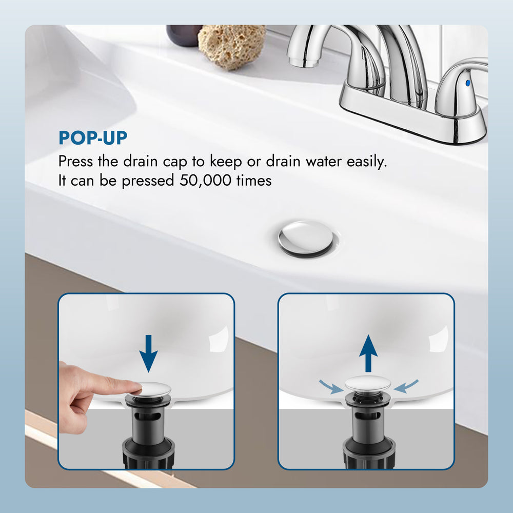 
                  
                    Cinwiny Pop Up Drain Stopper for Bathroom Vessel or Vanity Sink, ABS Bathroom Universal Basin Sink Drain, Built-in Anti Clog Strainer Container Drain Assembly, Lavatory Sink Drain
                  
                