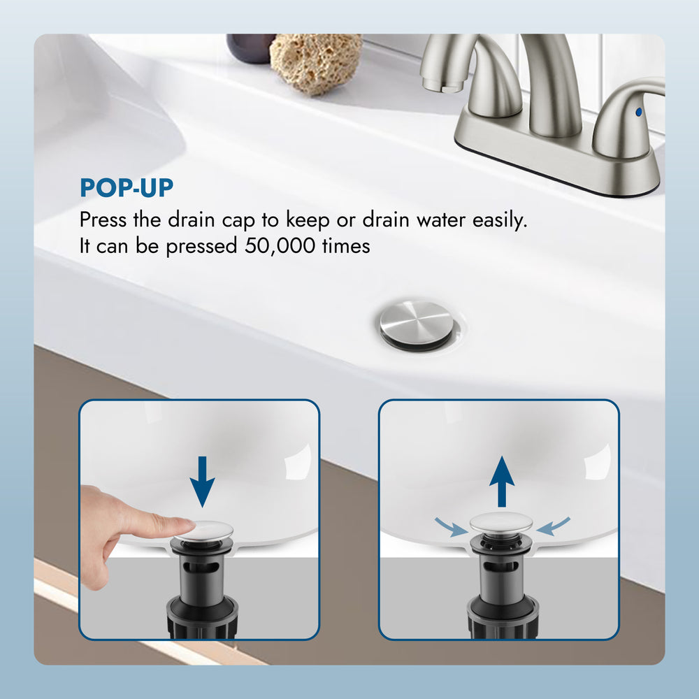 
                  
                    Cinwiny Pop Up Drain Stopper for Bathroom Vessel or Vanity Sink, ABS Bathroom Universal Basin Sink Drain, Built-in Anti Clog Strainer Container Drain Assembly, Lavatory Sink Drain
                  
                