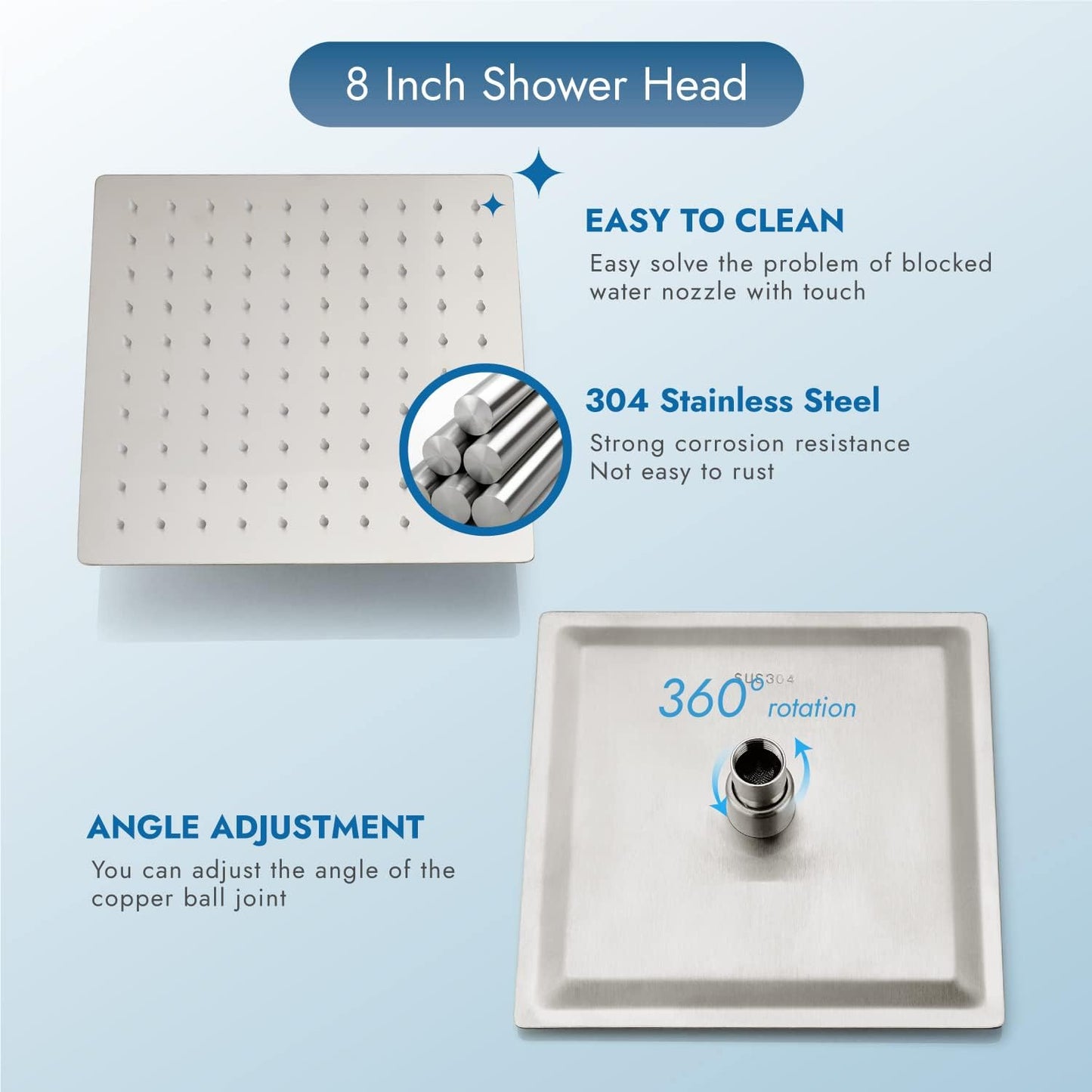 
                  
                    Cinwiny Dual Square Shower Head Combo All Metal High Pressure 8 inch Rain Shower Head with Handheld with 71" Extra Long Flexible Hose,Smooth 3-Way Diverter,Adjustable Extension Arm
                  
                