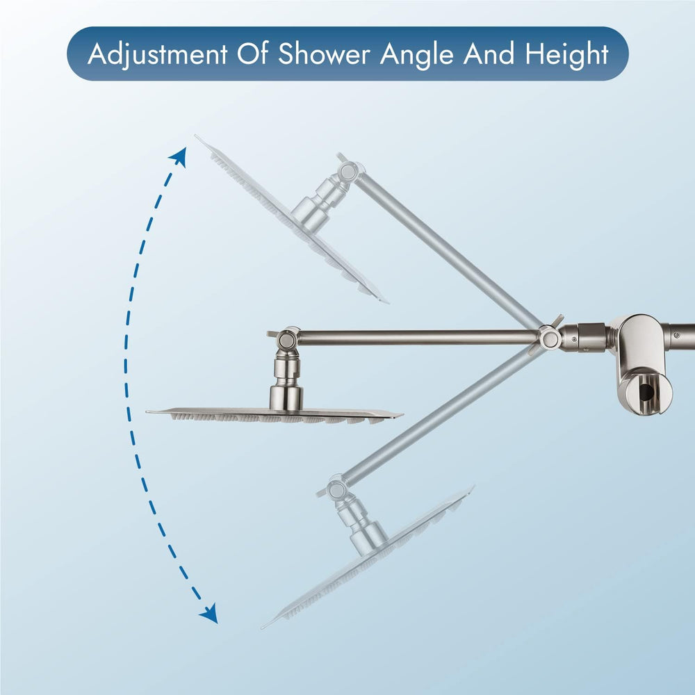 
                  
                    Cinwiny Dual Square Shower Head Combo All Metal High Pressure 8 inch Rain Shower Head with Handheld with 71" Extra Long Flexible Hose,Smooth 3-Way Diverter,Adjustable Extension Arm
                  
                