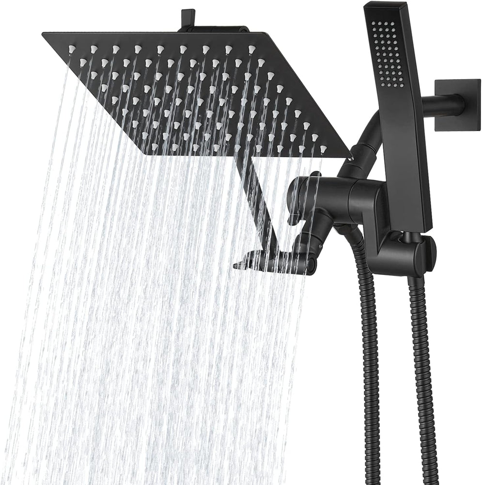 
                  
                    Cinwiny Dual Square Shower Head Combo All Metal High Pressure 8 inch Rain Shower Head with Handheld with 71" Extra Long Flexible Hose,Smooth 3-Way Diverter,Adjustable Extension Arm
                  
                