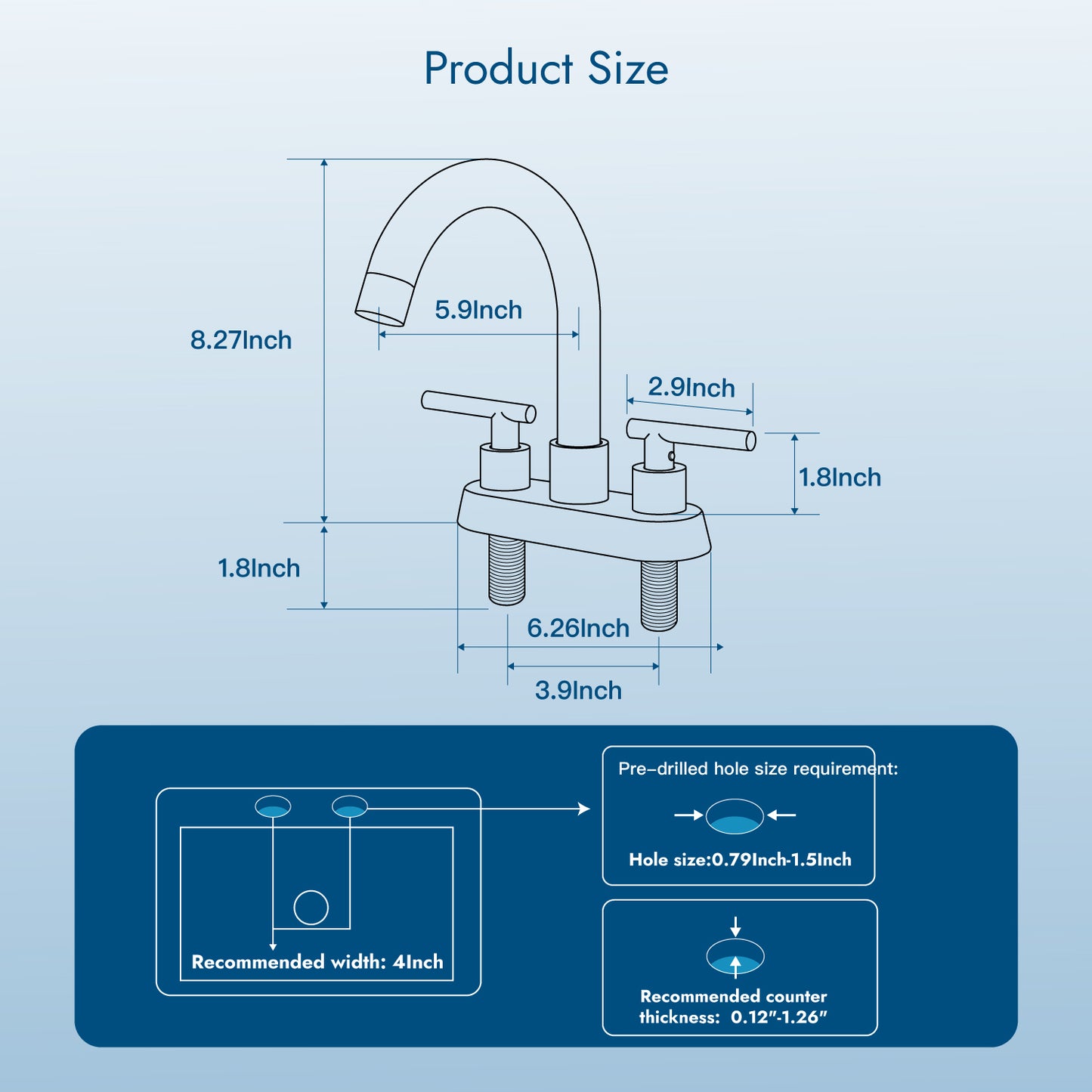 
                  
                    Cinwiny Bathroom SUS304 4 Inch Centerset Sink Faucet  Double Handles Swivel Spout Deck Mount Mixer Tap with Pop-up Drain Lavatory Bathroom Vanity Faucets
                  
                