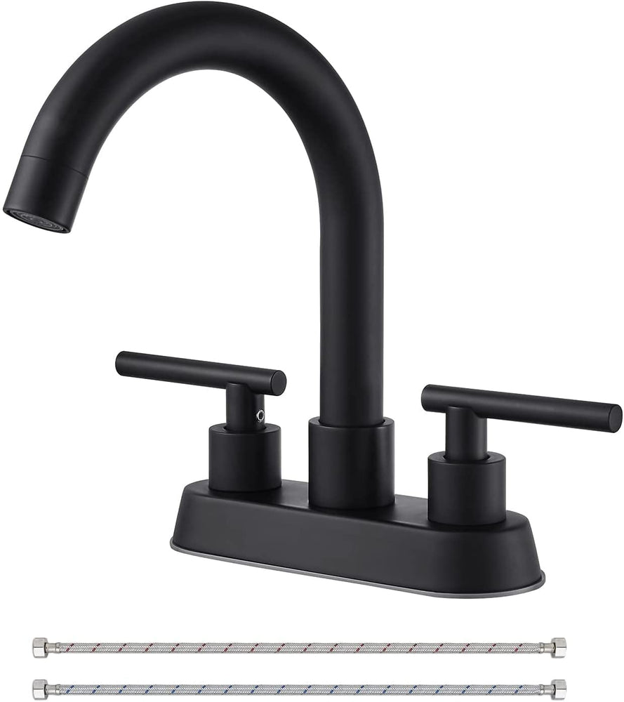 
                  
                    Cinwiny Centerset 4” Bathroom Faucet Lavatory Sink Mixer Tap 2 Hole Deck Mount Double Handle Swivel Spout 360° Basin Vanity Vessel Faucet
                  
                