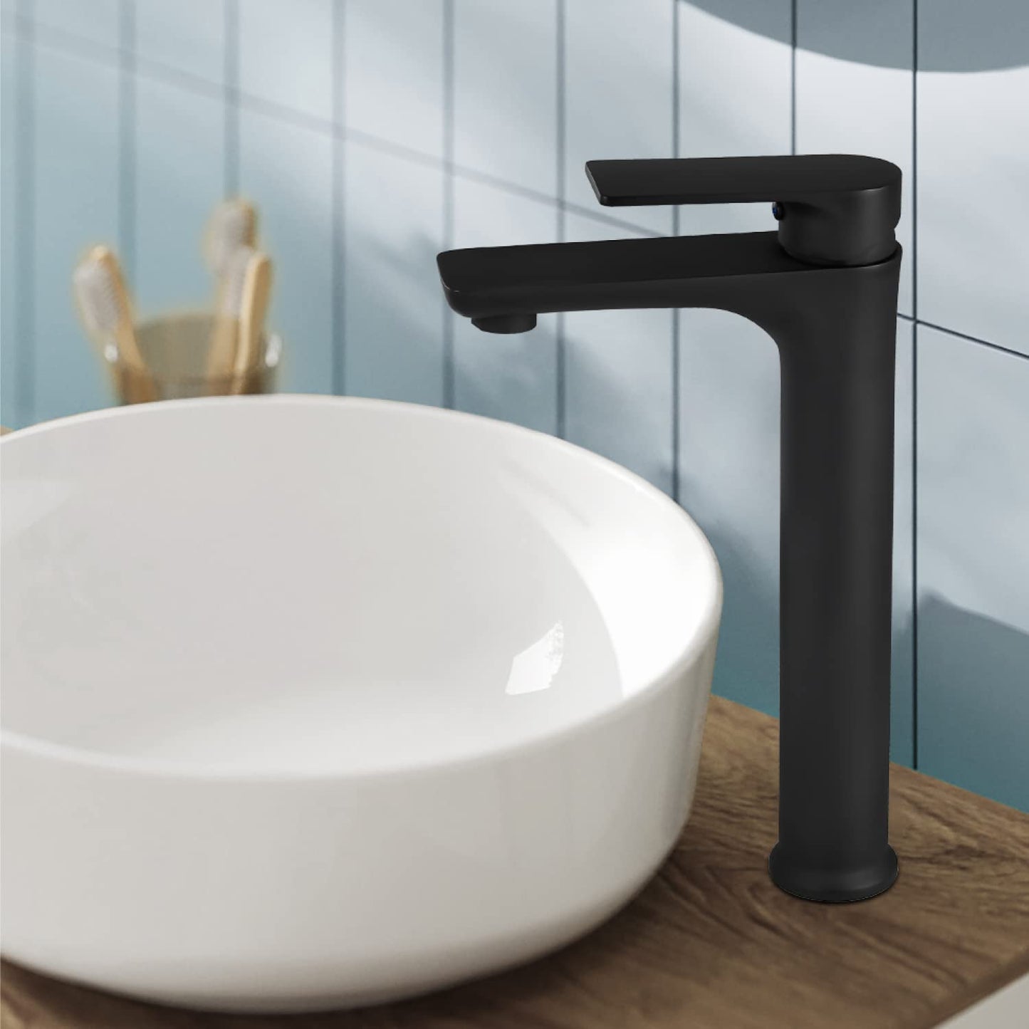 
                  
                    Cinwiny Bathroom Lavatory Vessel Sink Faucet Deck Mount Tall Spout One Handle Single Hole Bathroom Vessel Sink Faucets SUS304 Mixer Tap
                  
                