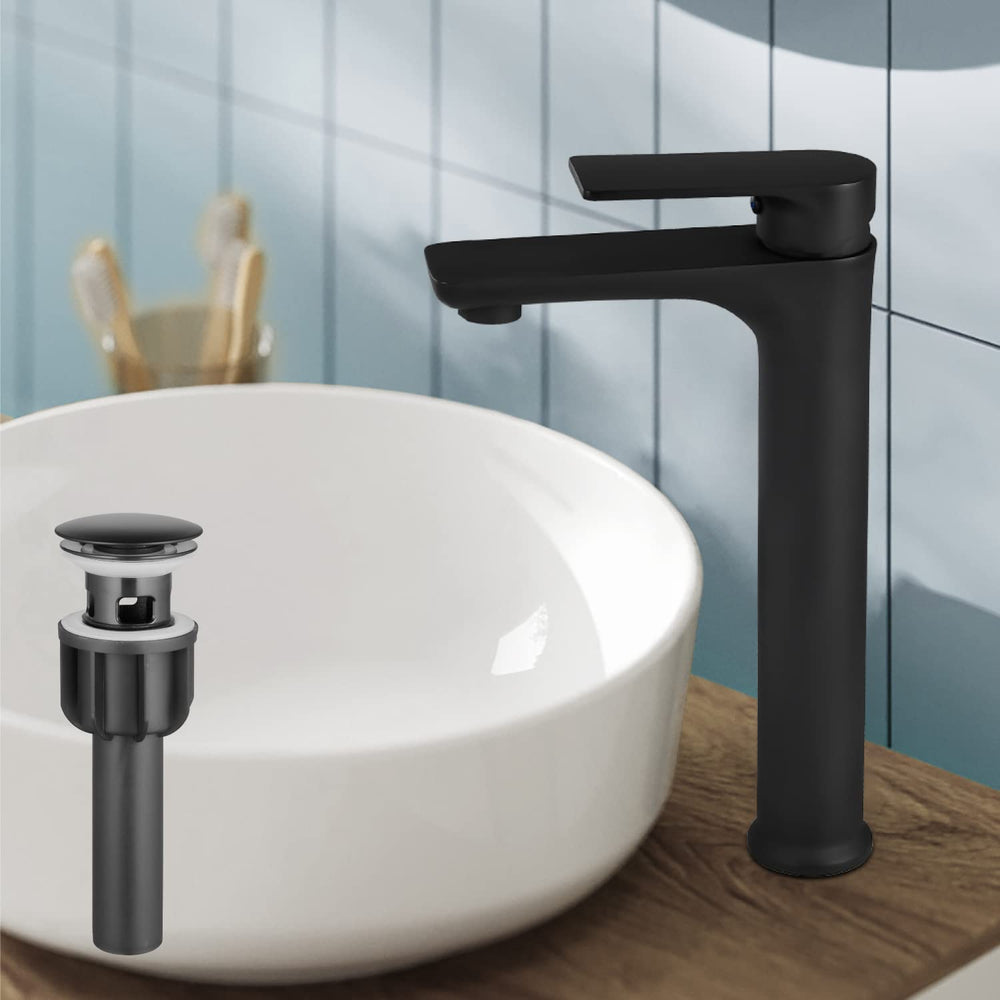 
                  
                    Cinwiny Bathroom Vessel Sink Faucet Tall Spout 1 Handle Single Hole Bathroom Faucets SUS304 Sink Faucet with Pop Up Drain Stopper
                  
                