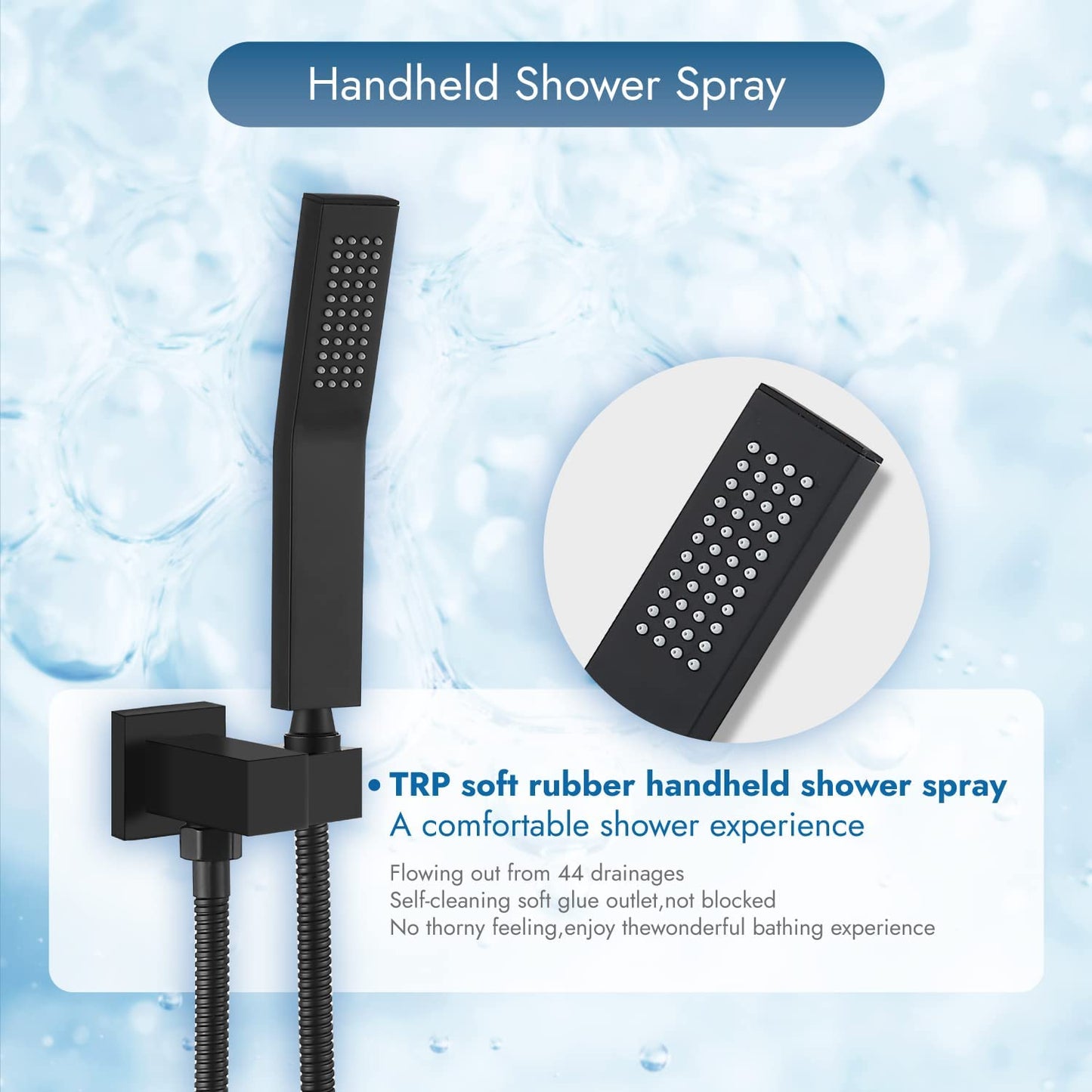 
                  
                    Cinwiny Bathroom Shower System Wall Mount 10 Inch Rainfall Shower Head with Handheld Spray Waterfall Tub Spout Combo Set Rough in Valve 3 Function Mixer Shower Faucet
                  
                