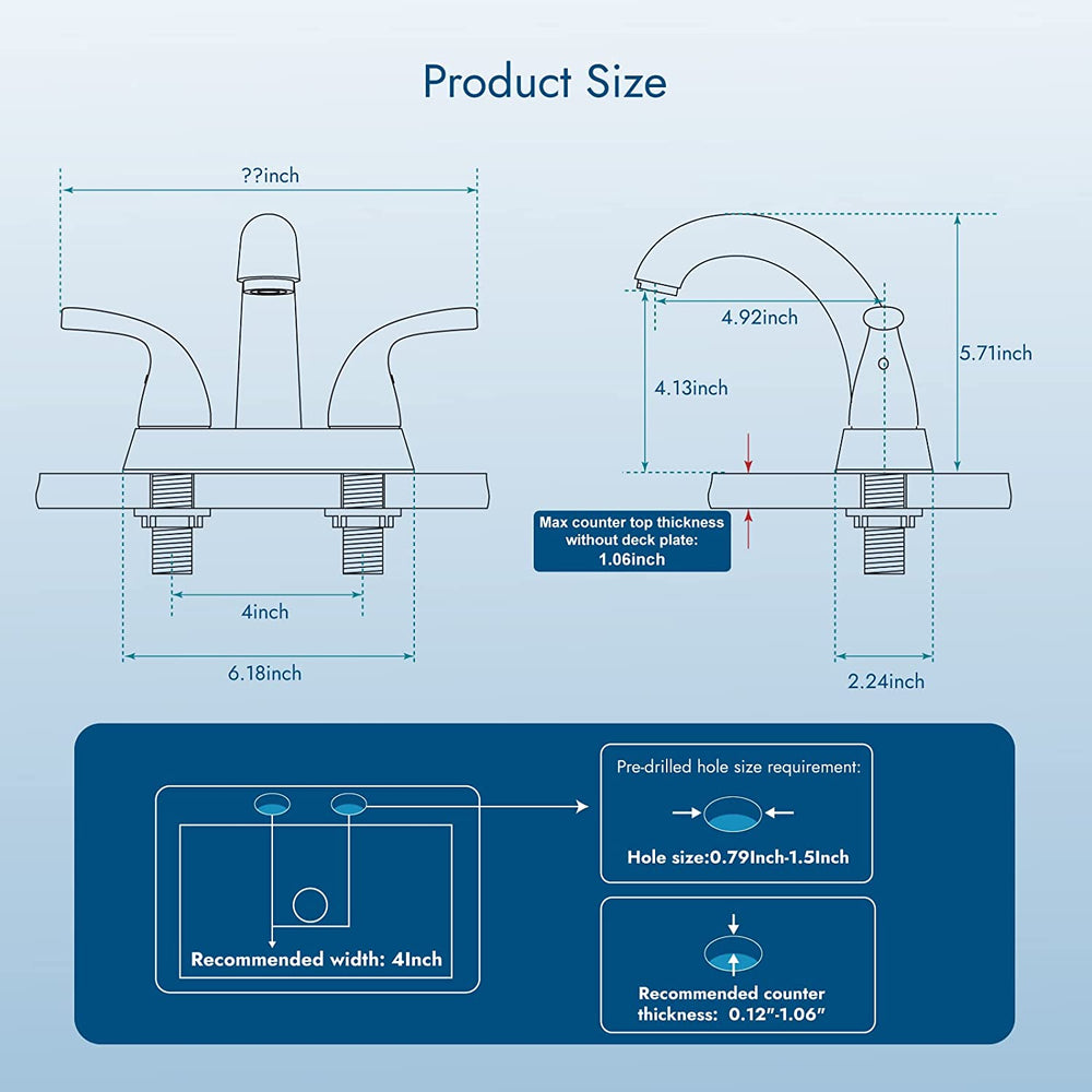 4 centerset store faucet