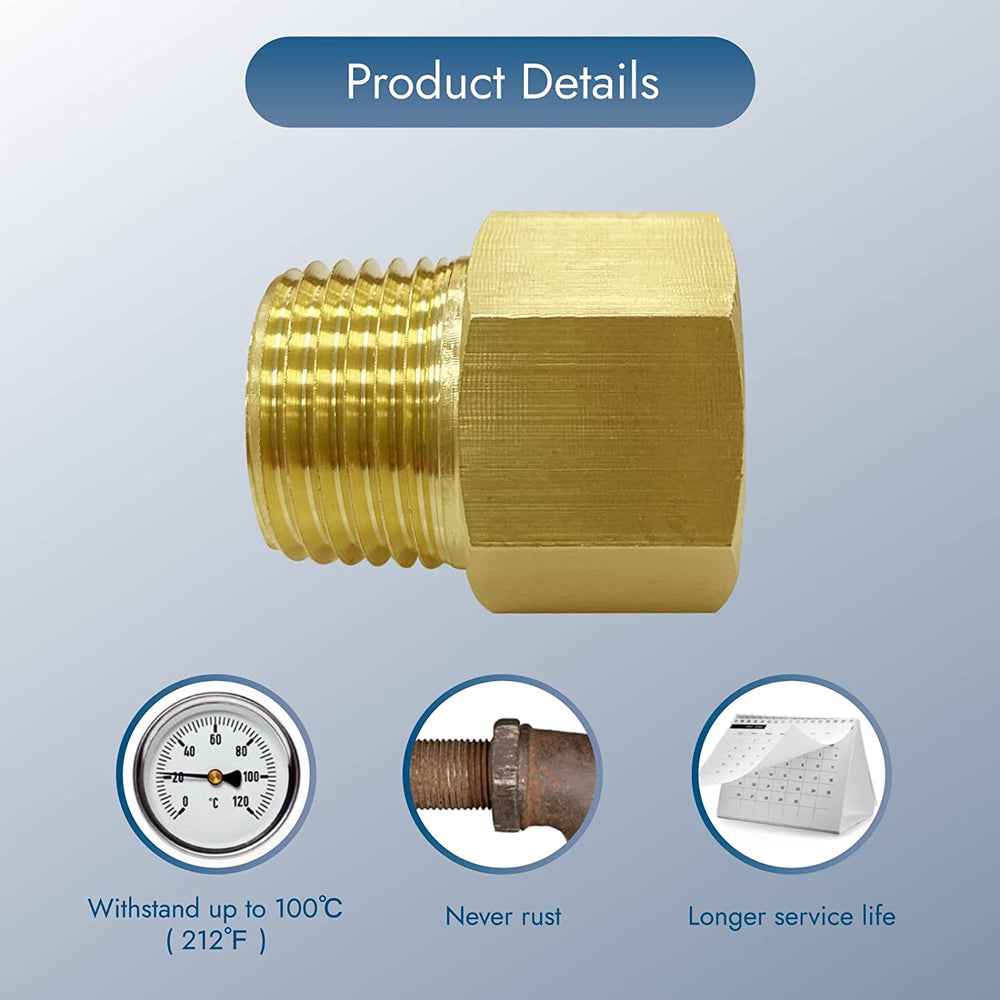 Brass Pipe Fitting Reducer Adapter G1/2 Female x NPT 1/2 Male Brass Pipe  Fitting Reducer Thread Adapter, 1/2 Inch G Female x 1/2 Inch NPT Male 2  Pack (1 Pair) : : Home Improvement