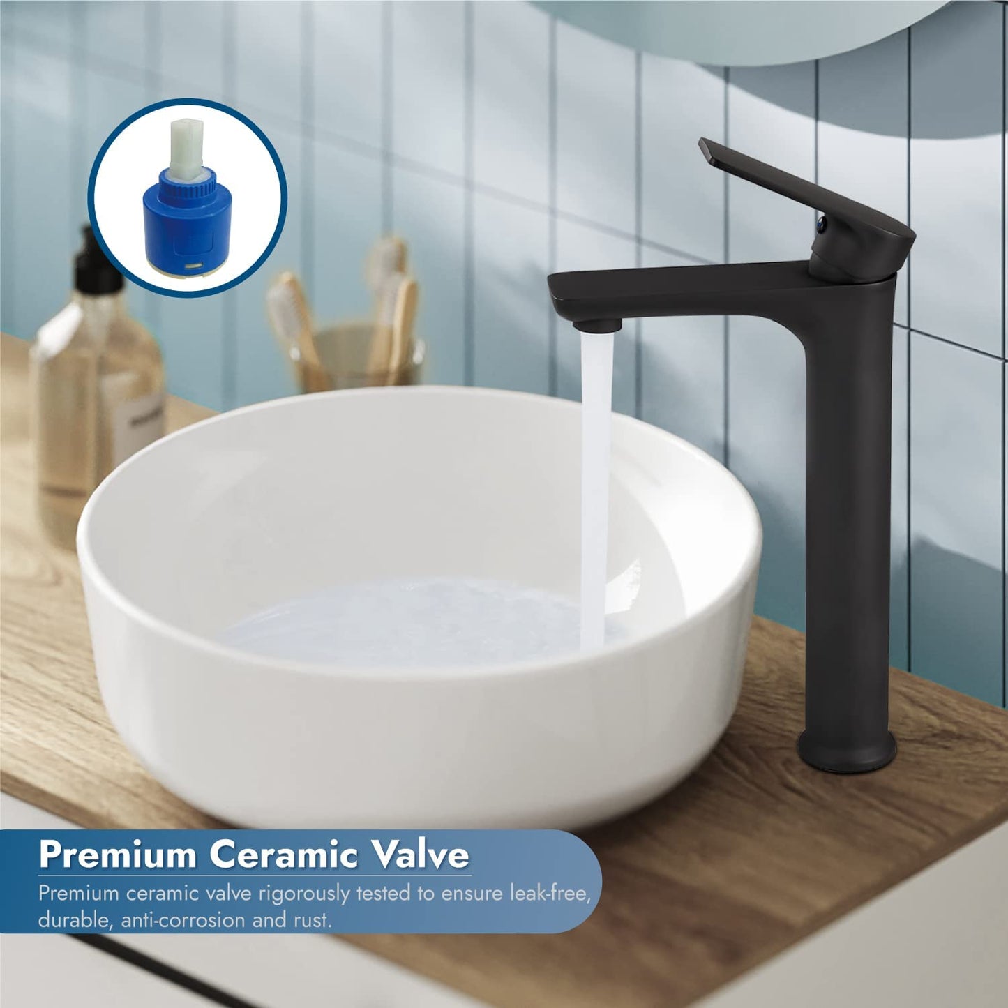 
                  
                    Cinwiny Bathroom Lavatory Vessel Sink Faucet Deck Mount Tall Spout One Handle Single Hole Bathroom Vessel Sink Faucets SUS304 Mixer Tap
                  
                