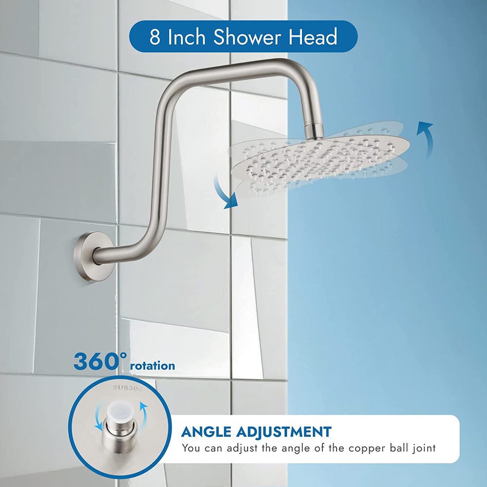 
                  
                    Cinwiny 3 Handles Tub and Shower System,Wall Mount Bathtub Faucet Set with Tub Spout 8-inch Round Shower Head Bathroom Shower Trim Kit Brass Valve Included
                  
                