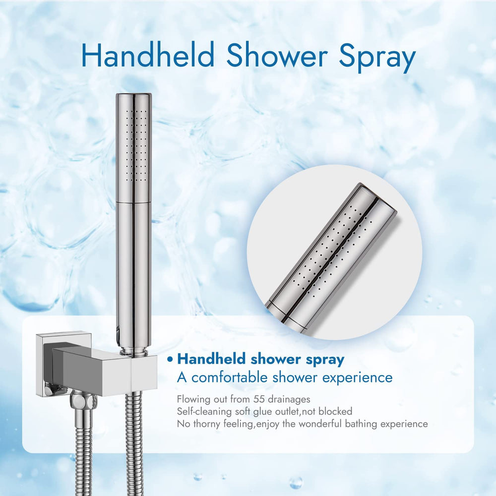 
                  
                    Cinwiny Wall Mount Waterfall Tub Filler Spout with Hand-held Shower 2 in 1 Single Handle Bathtub Shower Faucet Set Rough-in Valve
                  
                