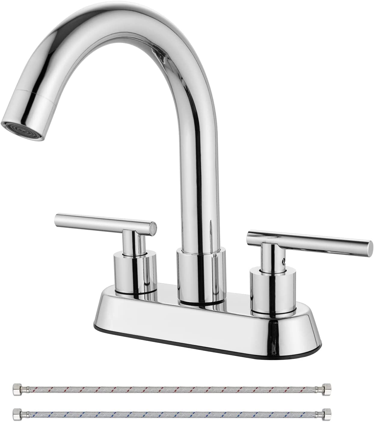 
                  
                    Cinwiny Centerset 4” Bathroom Faucet Lavatory Sink Mixer Tap 2 Hole Deck Mount Double Handle Swivel Spout 360° Basin Vanity Vessel Faucet
                  
                