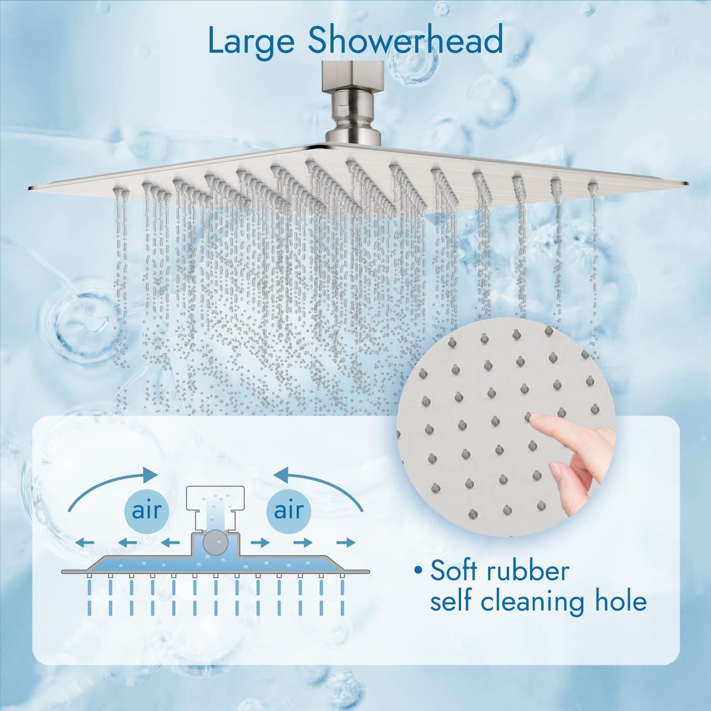 
                  
                    Cinwiny Shower System with Tub Spout 3 Function Mixer Shower Combo Kit Ceiling Mounted 12 Inch Rainfall Shower Head Set with Handheld Shower Spray Luxury Rough-in Valve
                  
                