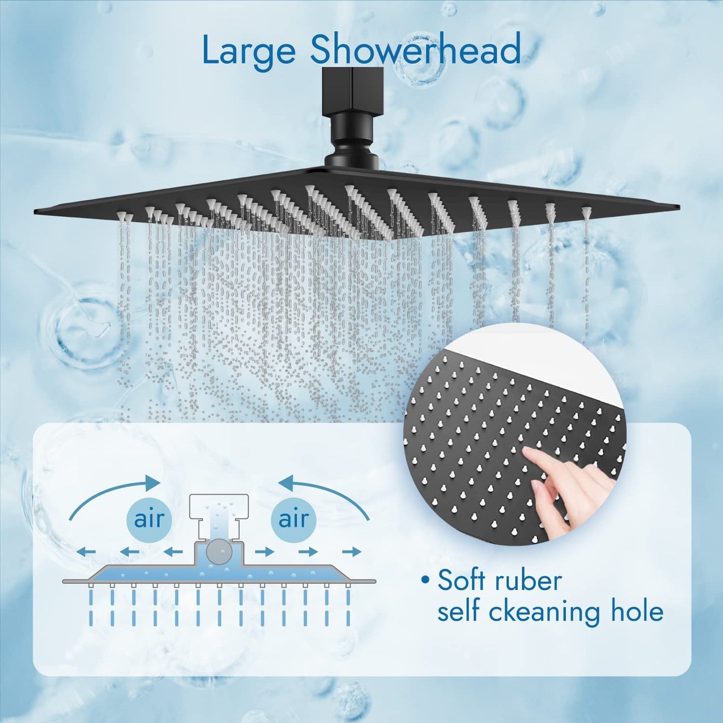 
                  
                    Cinwiny 10 Inch Ceiling Mount Bathroom Shower System Rainfall Shower Head with Handheld Spray Waterfall Tub Spout Combo Set Rough-in Valve 3 Function Mixer Shower Faucet Luxury
                  
                