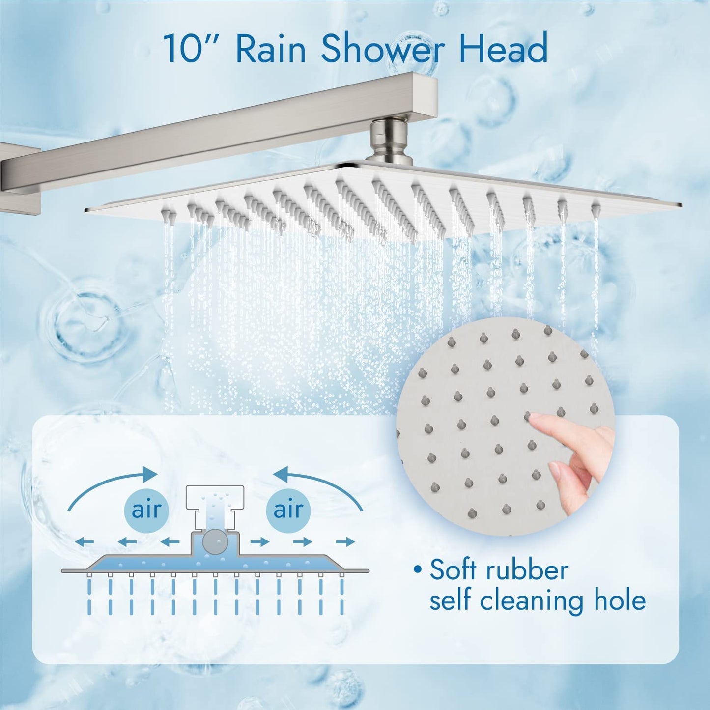 
                  
                    Cinwiny 10 Inch Shower System with Tub Spout Handheld Shower Spray Wall Mount Triple Function Mixer Shower Combo Rainfall Shower Head with Bathtub Spout Kit Luxury Fixtures
                  
                