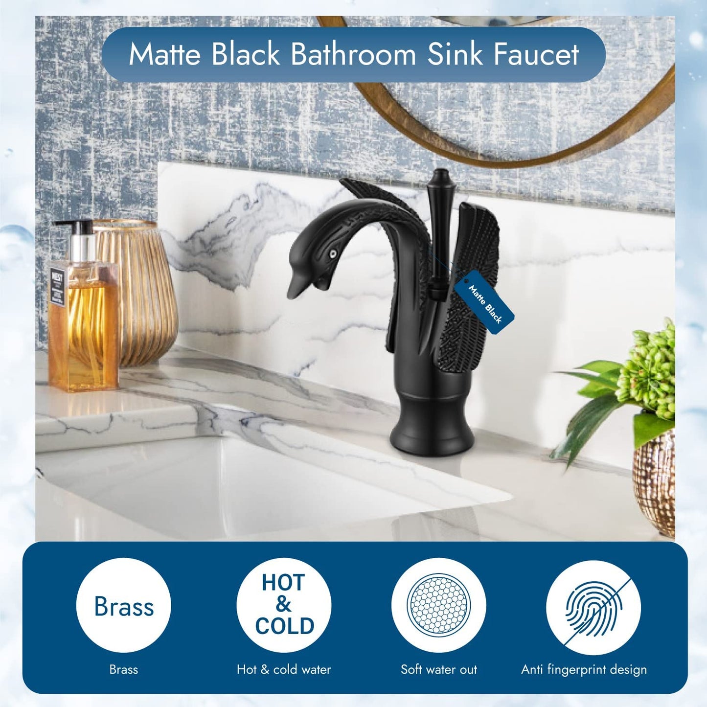
                  
                    Cinwiny Swan Faucet Bathroom Sink Faucet Bronze Swan Shaped Single Handle One Hole Lavatory Basin Tap Mixer Deck Mount Bird Faucet
                  
                
