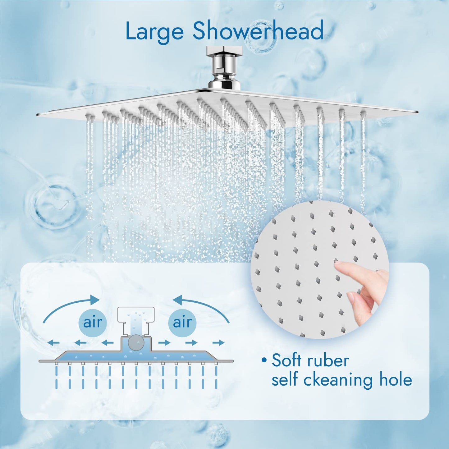 
                  
                    Cinwiny 10 Inch Ceiling Mount Bathroom Shower System Rainfall Shower Head with Handheld Spray Waterfall Tub Spout Combo Set Rough-in Valve 3 Function Mixer Shower Faucet Luxury
                  
                