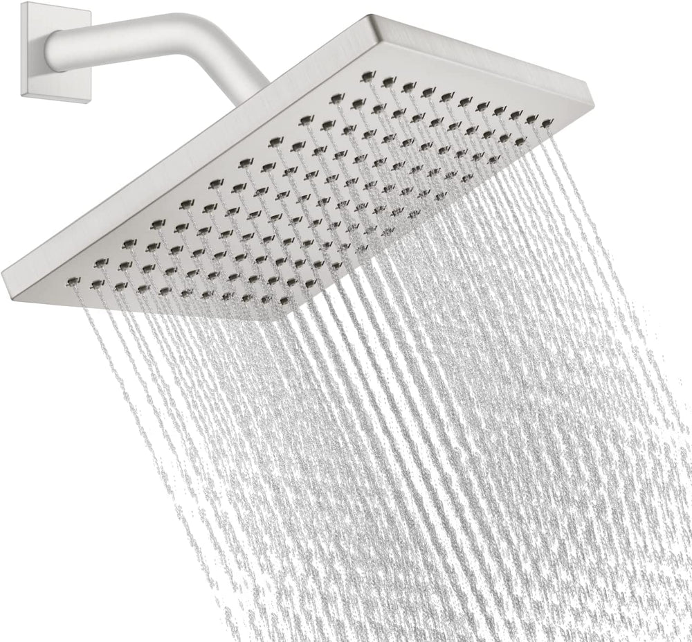 
                  
                    Cinwiny Rain Shower Head 8” Square Overhead Shower High Pressure Angle Adjustable Waterfall Modern Luxury ABS Bathroom Showerhead with Silicone Noozles
                  
                