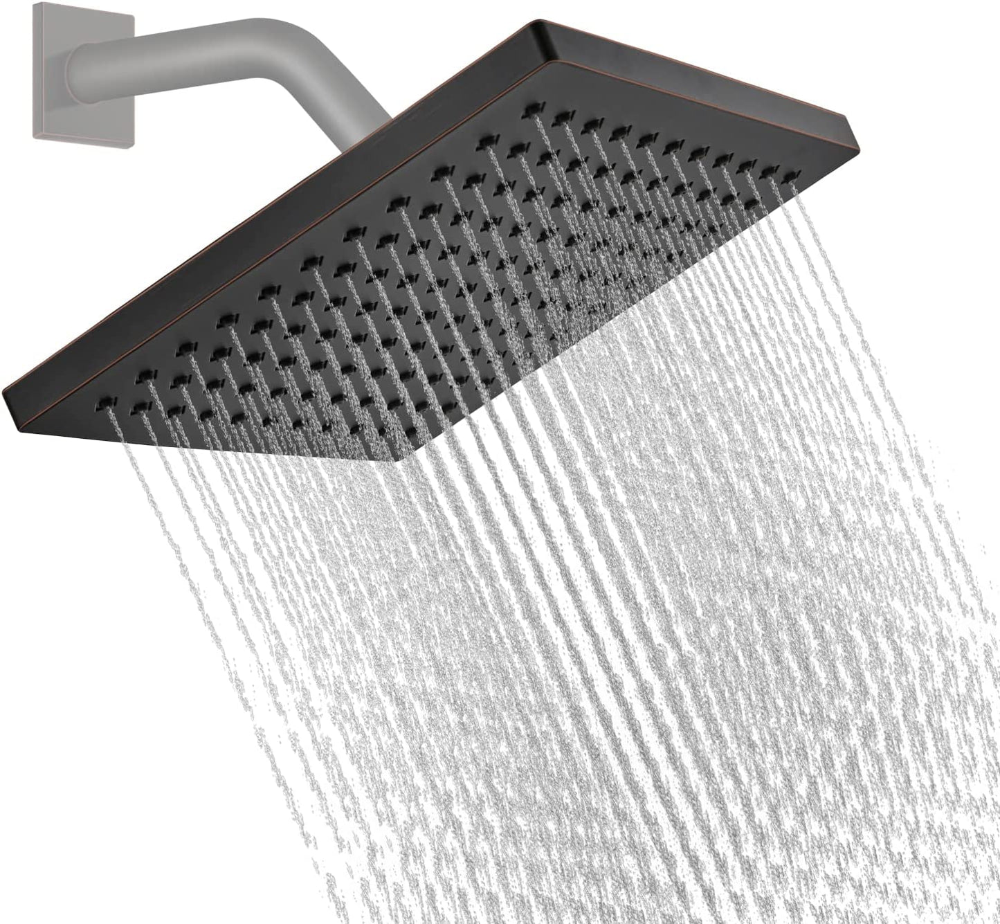 
                  
                    Cinwiny Rain Shower Head 8” Square Overhead Shower High Pressure Angle Adjustable Waterfall Modern Luxury ABS Bathroom Showerhead with Silicone Noozles
                  
                